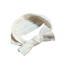 Baby Bling Girls Cream Fabric Headband with Knot